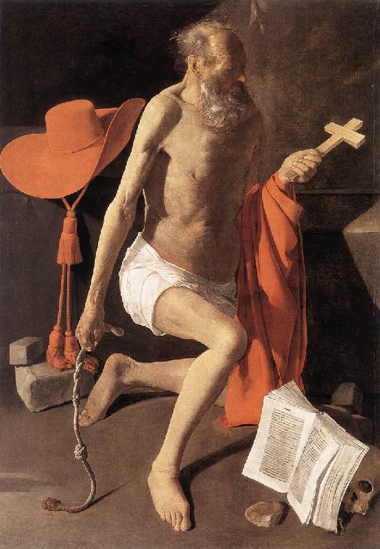LA TOUR, Georges de St Jerome sv France oil painting art